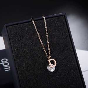 [ Bayar Ditempat ] Kalung Titanium Anti Karat Wanita Ori / Kalung Titanium Terbaru 2022 / Kalung Alfabet Titanium / Kalung Titanium Terbaru Murah / Kalung Titanium Asli Ori Import