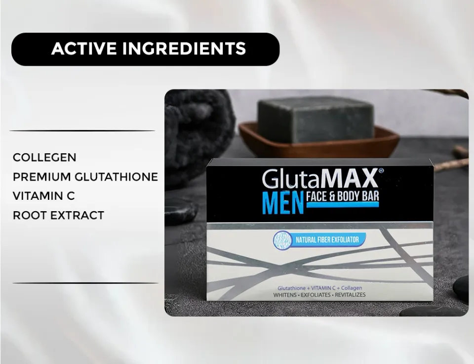 Buy 1 Take 1 GlutaMAX MEN Soap 75g Whitening Glutathione Collagen