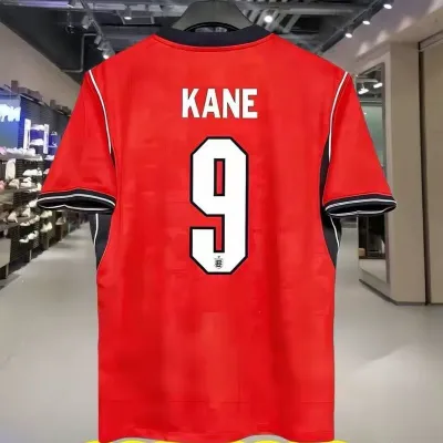2026 World Cup England national team jersey home and away uniform Rice 4 Kane 9 Saka 7 Palmer 20 Belinherum 10. Customized adult short-sleeved casual football outfit.