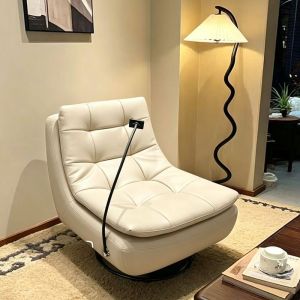 CraftedLiving SG-Designer single sofa chair with phone holder light luxury living room balcony leisure lazy rocking swivel chair