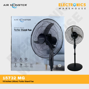 Air Monster 15732 MG 18 Inches (45cm) Turbo Stand Fan Oscillating with 3 Speed Settings