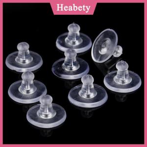 Heabety  50pcs Heavy Duty bông tai cao su lưng tay áo chủ stoppers mềm Nut Silicone