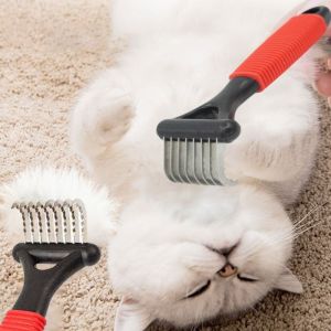 RL5LBR Practical 2023 Durable Household Pet Grooming Accessories Pet Hair Remover Comb Dog Cleaning Tool Cat Rake Comb Dog Combs