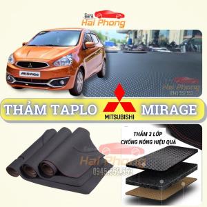Thảm taplo Mitsubishi Mirage 2014 - 2021 dập Cacbon cao cấp chống nóng ô tô hiệu quả