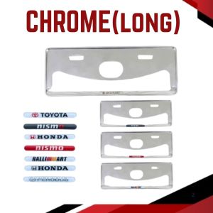 JDM Car Plate Chrome Frame 1 Piece Chrome Black Short Square Long Fit for Toyota Honda Perodua Honda Baller Art