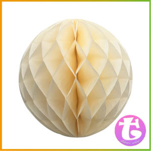 Thai dee โคม พู่ แขวน กระดาษรังผึ้ง ปอมปอม 25cm party supplies