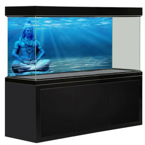 Aquarium 3d Background Sticker Fish Tank Wallpaper Decoration High-definition Shiva Series Mural Poster Supports Various Sizes And Picture Customization