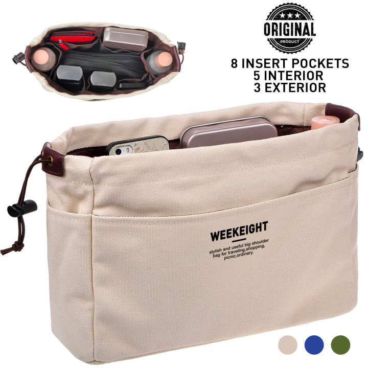 FinnSalle Canvas Handbag Organizers, Sturdy Purse Insert Organizer Bag