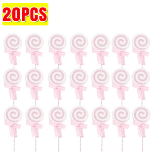 จี้ต้นไม้คริสต์มาสแขวนอมยิ้มพลาสติกเครื่องประดับลูกกวาดคริสต์มาส20ชิ้นการตกแต่งงานปาร์ตี้ภายในบ้านของขวัญปีใหม่เด็ก