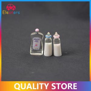 [Eleanor] 1:12 Dolls House Miniature Baby Bottles Shampoo Bibs Set Nursery Accessory Gift