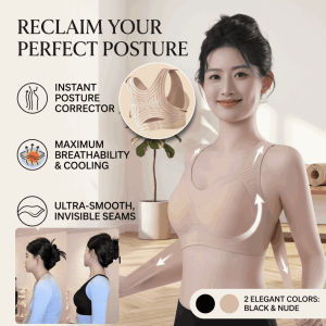 Womens Seamless Posture Correcting Bra Invisible Comfort Fit Push-Up Underwear Front Closure Lifting Anti-Sagging Shaping Lingerie