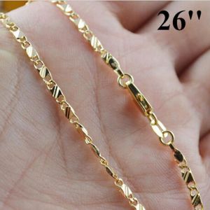 ZYJC MỚI Nam nữ Tinh tế Chuỗi vòng cổ 16-30 inch Trang sức Phủ vàng