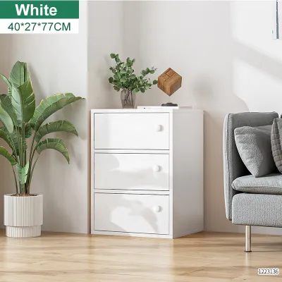 LALA 6 Tier Bookshelf with Doors Multipurpose Shelf/Rak Buku 3 Tingkat/Home Furniture Kabinet Baju Storage Cabinet/Wood Shelf 书架储物架