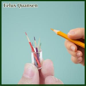 Eelux 6 cái Nhà búp bê học tập cảnh phụ kiện 1:12 Dollhouse thu nhỏ bút nhỏ giữ cốc với bút chì màu