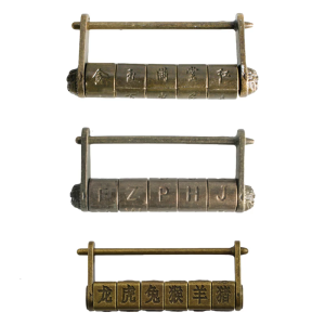 Khóa mật mã Truyền Thống Phương Đông với ổ khóa trang trí thư pháp Trung Quốc cho tủ hộp gỗ và mini