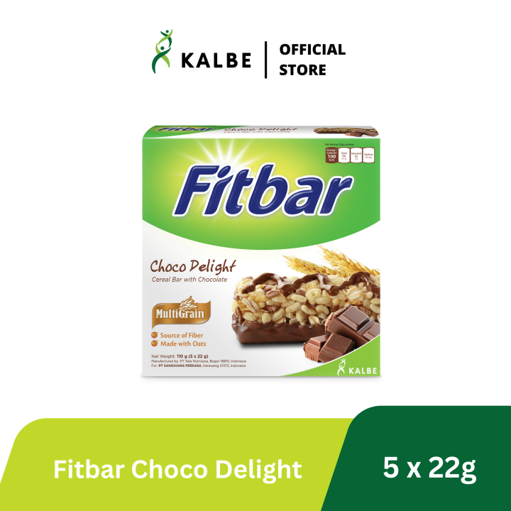 Fitbar Snack Bar Chocolate Delight (5 Bars x 22g) Low Calorie Snack