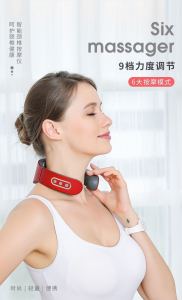 Upgrade 12 Heads Neck Massager Heating Shoulder Cervical Massager Multifunctional Electric Hot Compress Pulse Neck Protector Rechargeable Massager Neck Pain Neck Massager Ready Stock