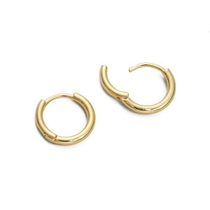 2pcs/bag 14-19mm 14K Gold Plated Brass Hoop Earring For DIY Fashion Jewelry Making