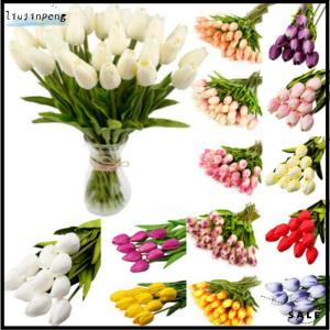 [liujinpeng] Artificial Tulip Flowers False Bouquet Real Touch Home Wedding Party Decor