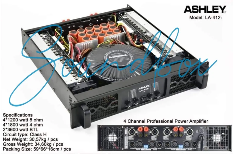 Power 4 Channel Ashley La412I / La 412I / La 412 I Original
