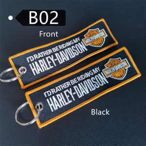 1 PC Motorcycle Keychains Olecranon keychain Fabric Embroidered Metal Keychain Motorcycle Accessories For Harley-Davidson
