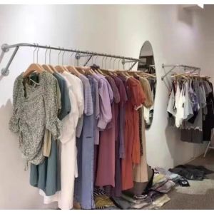 thanh treo quần áo bắn tường 4 chân giá treo chữ U 1m 1m21m5 màu đen vàng trắng. inox 304