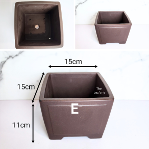 The Leaferie Bonsai Pot / Tray (Series 55) . Plant pot . Zisha . Flowerpot . Purple Sand Planter
