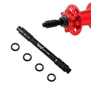 MUQZI 12/15 đến 9 Trục trục Trục xe đạp 100mm/135mm/148mm Hợp kim nhôm Trục chuyển đổi nhả nhanh Bộ chuyển đổi trục xuyên Thanh chuyển đổi trục Thùng Trục chuyển đổi 12/15 Thành 9 Núi