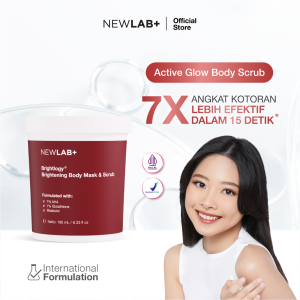 NEWLAB Brightlogy Body Mask & Scrub | Body Scrub untuk Memutihkan | Scrub Badan | Exfoliating Scrub | Lulur Pemutih Badan 180gr