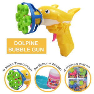 Mainan Anak Pistol Sabun Bubble Dolphin 5 Mata bubble gun gelembung sabun