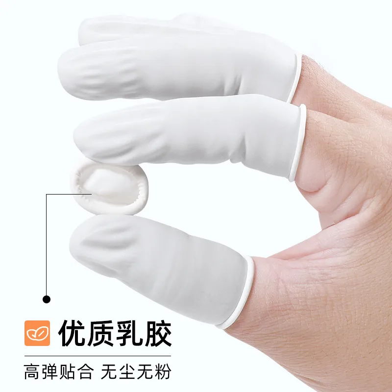 Ready Stock] Latex Rubber Finger Gloves 100/500pcs Set Ujung Jari Pelindung  Sarung Tangan, Jenis Pelindung一次性手指套