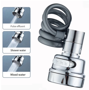 Đầu vòi tăng áp gắng bồn rửa chén lavabo dây lò xo 45cm kéo dài mọi ngóc ngách