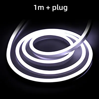 Neon flexible LED strip Light 12V with adapter 1m 2m 3m 4m 5m for Bar party Easter holiday DIY