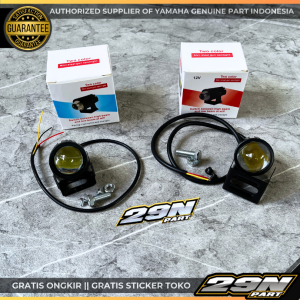 lampu LED laser Tembak Motok High low Jauh Dekat 2 warna Kuning Putih waterproof | Lampu Dajal kabut 12-80V 3000k 6000k | Rekomendasi RX King