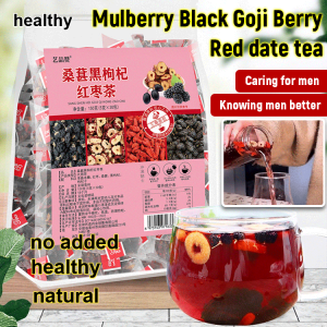 Black Goji Berry Mulberry Red Date Tea for All Year Round Health Enthusiasts Night Owls Womens Beauty Salons Adults Learning Suitable for Everyone Instant Drink Natural Food Homology