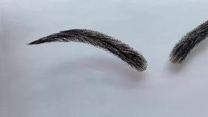 Artifical Eyebrow Extensions Natural Human Hair False Eyebrows (1B-natural black)