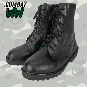 "หนังแท้ 100%" รองเท้าคอมแบทหนังแท้สีดำ คุณภาพสูง รองเท้าคอมแบท ตำรวจ อส. ทหาร รด.​  รองเท้ายุทธวิธี ส่งจากไทย ส่งไว ของแท้