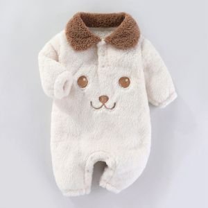 Baby Romper Infant Warm Long Sleeve Jumpsuit Baby Clothes Spring Autumn Winter Fleece Climbing Suit Newborn Outing Outfit