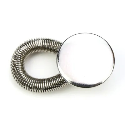 【PrettySet】1/5Pcs Flexible Pants Waist Extender Button No Sew Metal Elastic Spring Buttons Jeans Waistband Collar Cuffs Retractable Expander Set