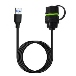 IP68 USB3.0 Flushes Mount Adapter Silicone Sealed USB3.0 Cable for Harsh Environment 100cm Dust/Water Protections
