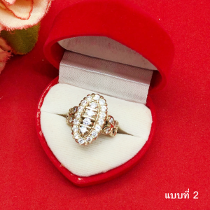 แหวนงานดิบทองเหลือง พลอยเพชรซีก พลอยขาว งานดิบไม่ได้ชุบ ทองเหลืองโบราณ ใส่ได้ทุกโอกาส รูปถ่ายจากสินค้าจริง พร้อมส่ง