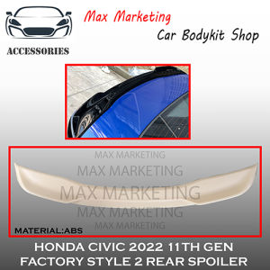 HONDA CIVIC 11TH GEN 2022 RS STYLE FACTORY STYLE 2 REAR TRUNK SPOILER ABS SKIRT LIP BODYKIT