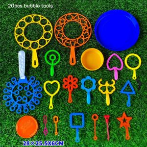 Q-1151 STORE 3pcs/set Multistyles Maker Bubble Tool Blue ABS Blowing Bubble Plate High Quality Parent-child Interaction Props Children Big Bubbles Wand Kit Outdoor Playtime Birthday Party