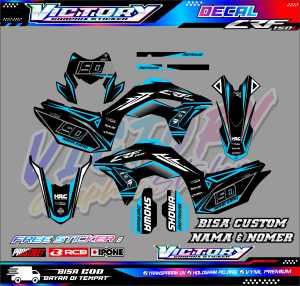 STRIPING VARIASI SEMI DECAL CRF 150 L CUSTOM NAMA  / STIKER CUSTOM HONDA CRF15OL SEMI DECAL CUSTOM