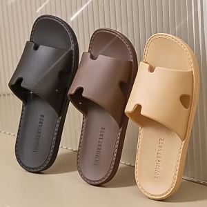 [Free Shipping]New Style Home Slippers Silent And High-Quality Flat-Soled Suitable For Men To Wear Outside Soft-Soled EVA Bathroom Slippers For Couples And Women