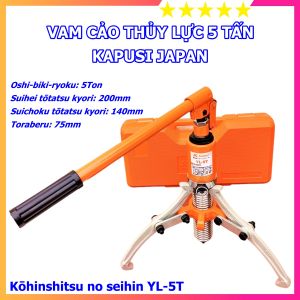 Vam cảo thủy lực 5 tấn chuyên dụng tháo lắp vòng bi bạc đạn Cảo kapusi japan YL-5T tự định tâm