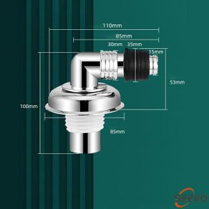 Seeko Washing Machine Floor Drain Connector Deodorization Anti-Overflow Three-Way Dual-Use Floor