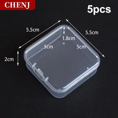 [COD] CHENJ TOOL PP lưu trữ hộp mini nhựa trong suốt trường hợp container vuông hình chữ nhật bao bì hộp cho Jewellry hạt nhỏ các mặt hàng