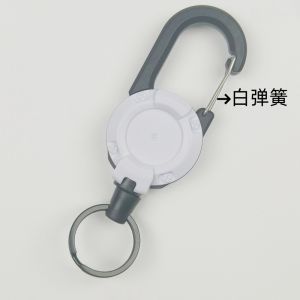 Easy Pull Wire Rope Buckle Key Storabge Ring Elastic Anti Lost Belt Buckle Outdoor Backpack Retractable Rope Carabiner Protable