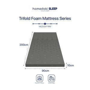 Homedoki TrioLite Series / Kasur Busa Lipat / Tatami Kasur Lantai Tebal / Bisa Dilepas/ Dan Dicuci / Tebal 10CM